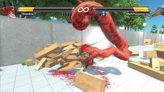 Titanoboa VS Machimosaurus rex Mortal Kombat style - Animal Revolt Battle Simulator