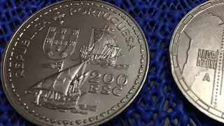 Монеты Португалия разные темы и года плюс красивая Британия остатки сладки на канале ИП интересно