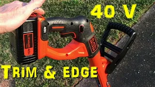 BLACK+DECKER 40V Lithium Cordless Trimmer/Edger w/Self Feeding .065 Line- Overview & Review