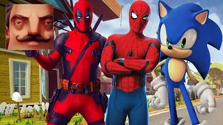 Hello Neighbor - New Neighbor Sonic the Hedgehog Spider-Man Deadpool History Gameplay Walkthrough