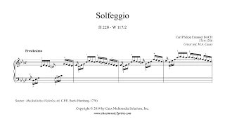 CPE Bach : Solfeggio in C minor, H 220, W 117/2