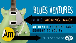 Blues Ventures backing track in A minor | 1960's style teen-beat surf guitar 12-bar!