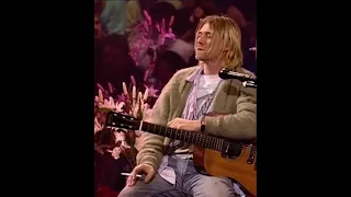 Kurt Cobain lighting his cigarette and saying “shutup”