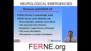 How might COVID-19 infection cause dizziness?