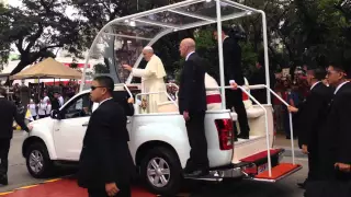 Pope Francis' arrival in UST, Manila