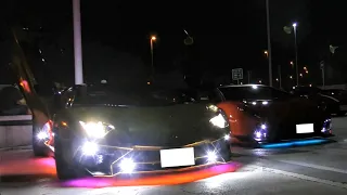 【電飾‼ド派手なランボルギーニ】スーパーカーの加速サウンド・エンジンサウンド/Supercars sound in Japan.