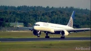 United Boeing 757-224 Sunrise Landing at Hamburg Airport - 1080p HD