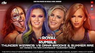 Thunder Wizards VS Dana & Summer NXT Women’s Tag Title Tournament Final, Royal Rumble 3/5/23