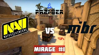 1/2 Финал. Группа C. NAVI vs MIBR. Map-1 Mirage. Blast Premier Spring Groups 2021