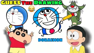 Guess The Drawing Challenge Game 😮 Shinchan Vs Nobita Vs Jack | Very Funny 😂