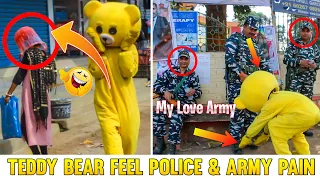 Teddy Bear Feel Police & Army Pain 😓 | Indian Army N Police Helping Scene | Teddy Pranks | Am Action