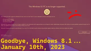 Goodbye, Windows 8.1...