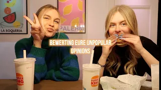 wir bewerten eure unpopular opinions + mukbang!