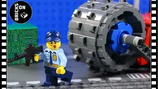 Lego Steamroller Bulldozer Bank Robbery Heist Fail ATM robbery Lego City Police Experimental