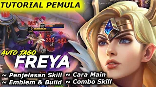 TUTORIAL HERO FREYA PEMULA | Penjelasan Skill | Cara Main Combo Skill | Emblem & Build 2024