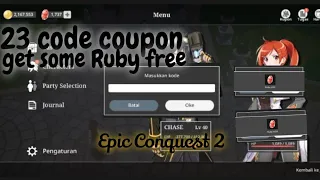 23 code Coupon | Get Ruby free | Epic Conquest 2