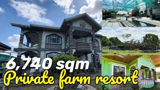 V424-24 Private farm resort • resthouse • swimming pool • cottage • pavilion • 2  houses • farm lot