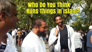 Speakers Corner - Uncle Sam & David Talk to a Muslim Who Does Not Seem Happy With Bob the Builder