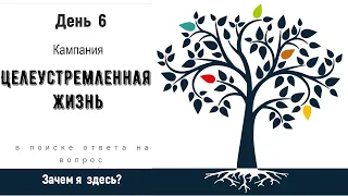 Целеустремлённая жизнь  День 6.  "Жизнь - это временное поручение".