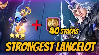 STRONGEST IMMORTAL LANCELOT 40 STACKS 1 SKILL DELETE | MAGIC CHESS MLBB