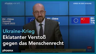 EU-China-Gipfel: Pressekonferenz EU-Seite mit Ursula von der Leyen und Charles Michel