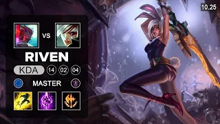 Riven Top vs Yone - EUW Master Patch 10.25