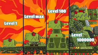 Evolution of kv-4 vs kv-40 vs kv-44 vs kv-444 — cartoons about tanks