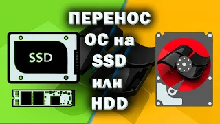 Быстрый перенос WINDOWS на новый диск SSD или HDD  без потери  данных