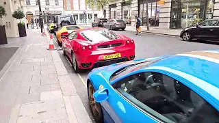 Supercars lineup at The Mayfair Hotel in London