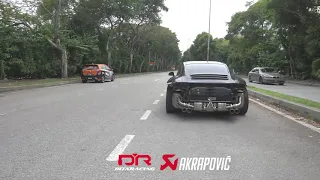 PORSCHE 991 CARRERA X AKRAPOVIC | LOUD LAUNCHING & FLYBY SOUND