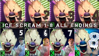 Ice Scream 1-8 all endings