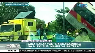 Vehicular accident sa NLEX, isang bus nahulog sa tulay