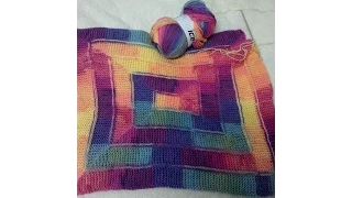 Ten stitch blanket tutorial.Плед на 10 петлях, мастер-класс
