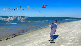 This is what Happens when you throw BIG BAITS  off the beach! (KBO E-BIKE )