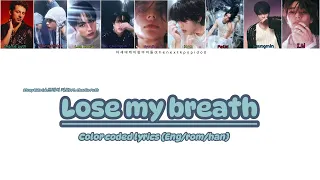 Lose my breath- stray kids (스트레이 키즈) Ft. Charlie Puth color coded lyrics (eng/rom/han)