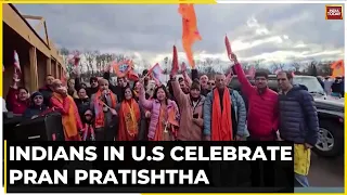 Enthusiasm Grips Ram Bhakts In New Jersey: Billboards & Car Rallies Ahead Of Mandir Consecration