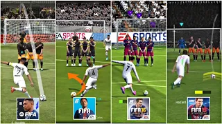 FREE KICK COMPARISON [FIFA MOBILE 15, 16, 17, 18, 19, 20, 21, 22]