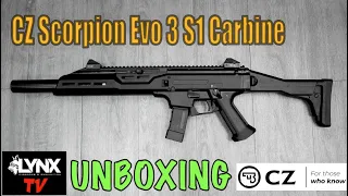 Lynx FA TV : Unboxing of the CZ Scorpion Evo 3 S1 Carbine w/Faux Suppressor