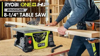 12" Rip Cut Capacity | RYOBI 18V ONE+ HP Brushless 8-1/4" Table Saw