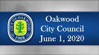 Oakwood City Council Meeting of June 1, 2020