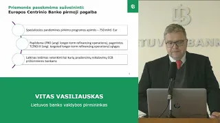 Lietuvos banko spaudos konferencija apie koronaviruso poveikį ekonomikai