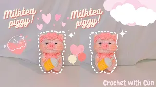 How to crochet "MILKTEA PIGGY" | Hướng dẫn móc len "Heo trà sữa" | PART 2