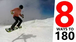 8 Ways to Spin 180 - Snowboarding Tricks