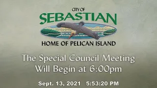 September 13, 2021 - Special City Council Meeting