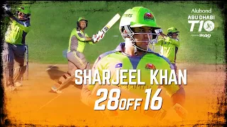 Sharjeel Khan I 28 off 16 balls I Day 6 I Qalandars I Abu Dhabi T10 I Season 4