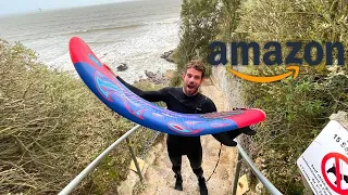 ON TEST LA PLANCHE DE SURF LA MOINS CHER D'AMAZON ! (très étrange...)