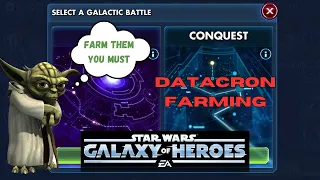 Conquest. How to farm Datacrons. A MUST. #swgoh