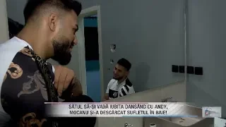 NEDIFUZAT LA TV! Mocanu, satul sa o vada pe Andra dansand cu Andy si-a descarcat suflectul in baie!