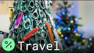 Security at Lithuania Airport Build Christmas Tree of Banned Travel Items