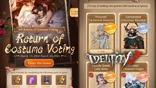 VOTING EVENT IS COMING, New Furnitures & Dishes + Come Back ONCE & Ivory Tower Skins Identity V